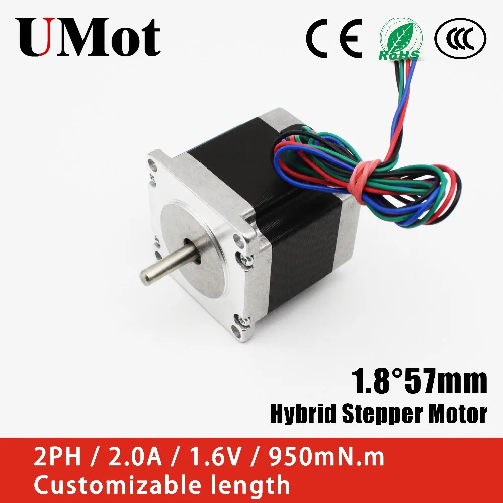 

Stepper Motor Nema23 57mm 2PH 2A 950m.Nm Nema 23 stepping motor for CNC engraving milling machine 3D Printer CNC XYZ Motor