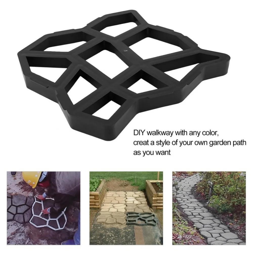 DIY садовый путь сделать плесень ходьбы тротуара бетонные формы мощения цемента кирпича дороги бетонные Pathmate формы садовый декор