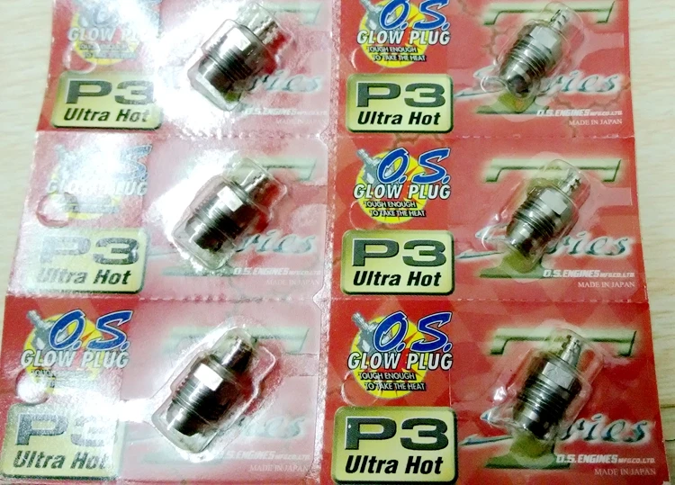 

100% Original OS O.S.P3 Glow Plug 6 pcs/lot OS Ultra Hot P3 Glow Plug Free Shipping