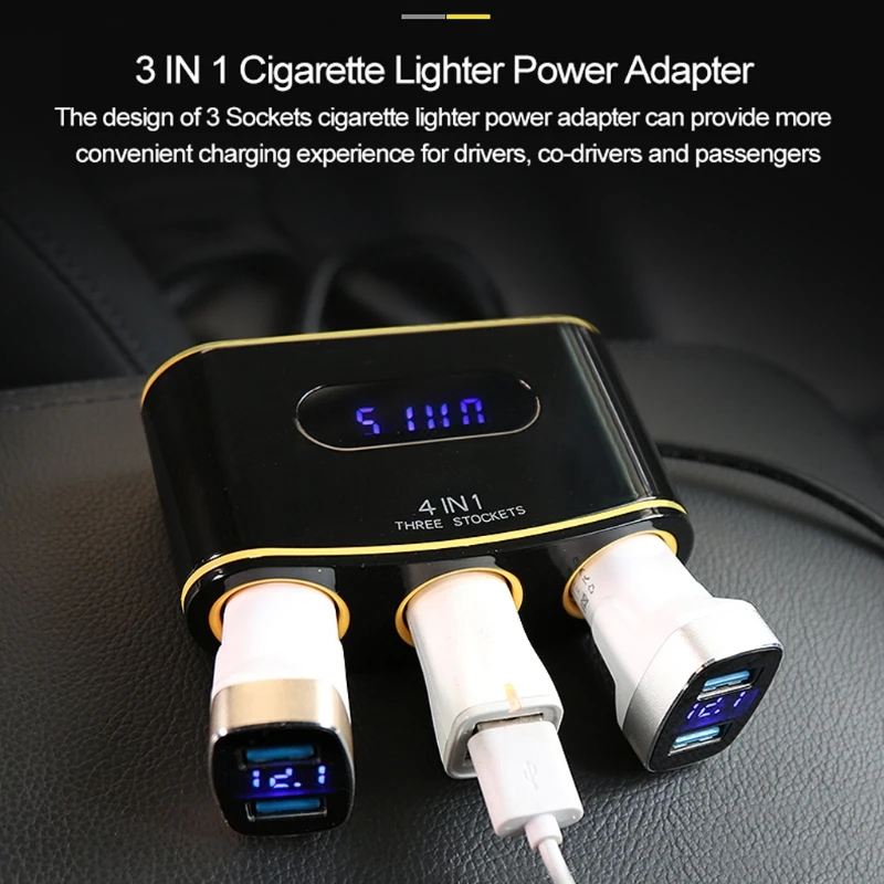 Автомобильное зарядное USB устройство вольтметр 12 в 24 В|Автомобильный комплект