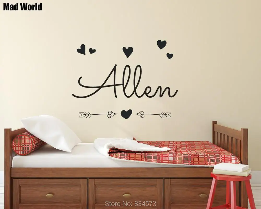 Allen Personalised Custom Name Hearts Arrows 56 74w 47 62w 1
