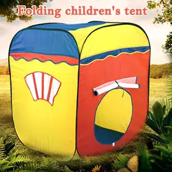 Игрушечные палатки детская ткань дом ползать Спорт Прочный весело мультфильм дома игры Премиум Многоцветный полиэфирное волокно открытый
