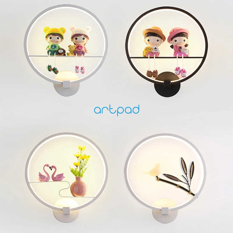 Artpad Chinese Stlye металлический настенный светильник цветок с регулируемой яркостью