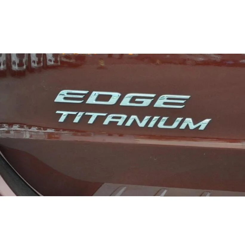 Хромированная наклейка EDGE TITANIUM из АБС пластика на багажник автомобиля с буквами