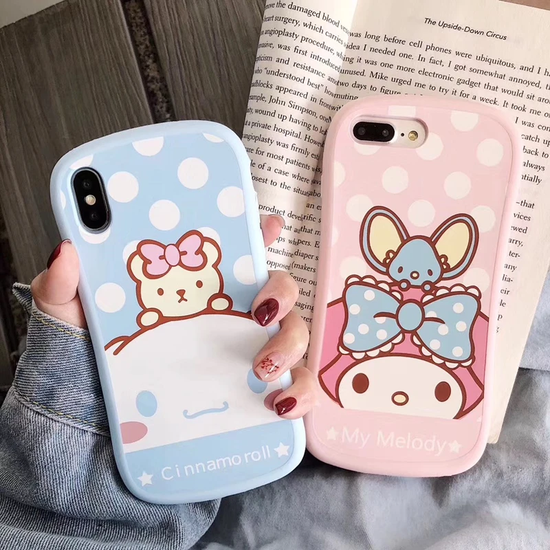 Супер милый японский мультфильм Мелодия Cinnamoroll розовый силиконовый защитный чехол для iPhone X XR XS MAX 6 S 7 8 plus чехол