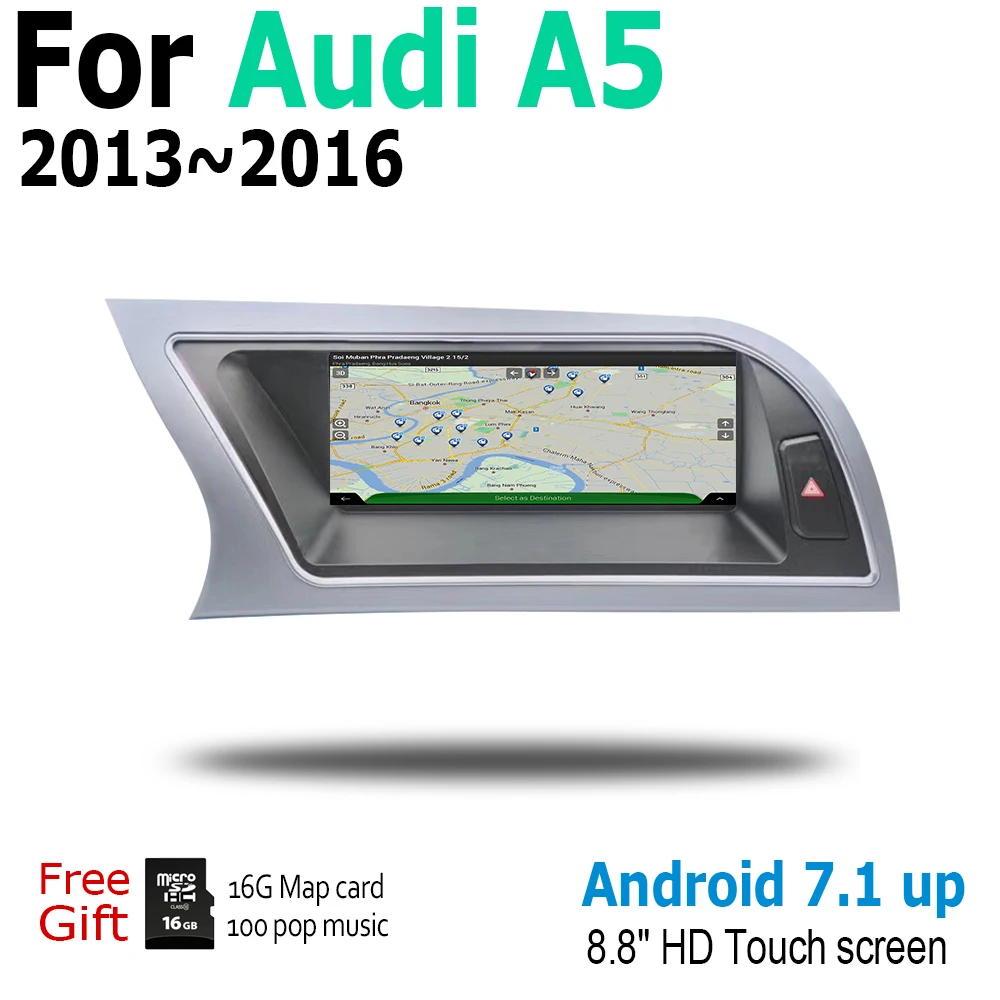 Cheap Car Android screen For Audi A5 8T 8F 2013~2016 MMI touch display GPS Navigation radio stereo Audio head unit multimedia player 1