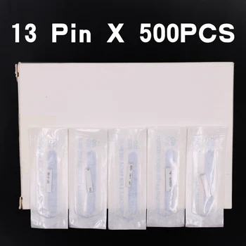 

Flat Needle 13 pin Permanent Makeup Blade For Manual Eyebrow Tattoo Pen Microblading Embroidery 500 PCS