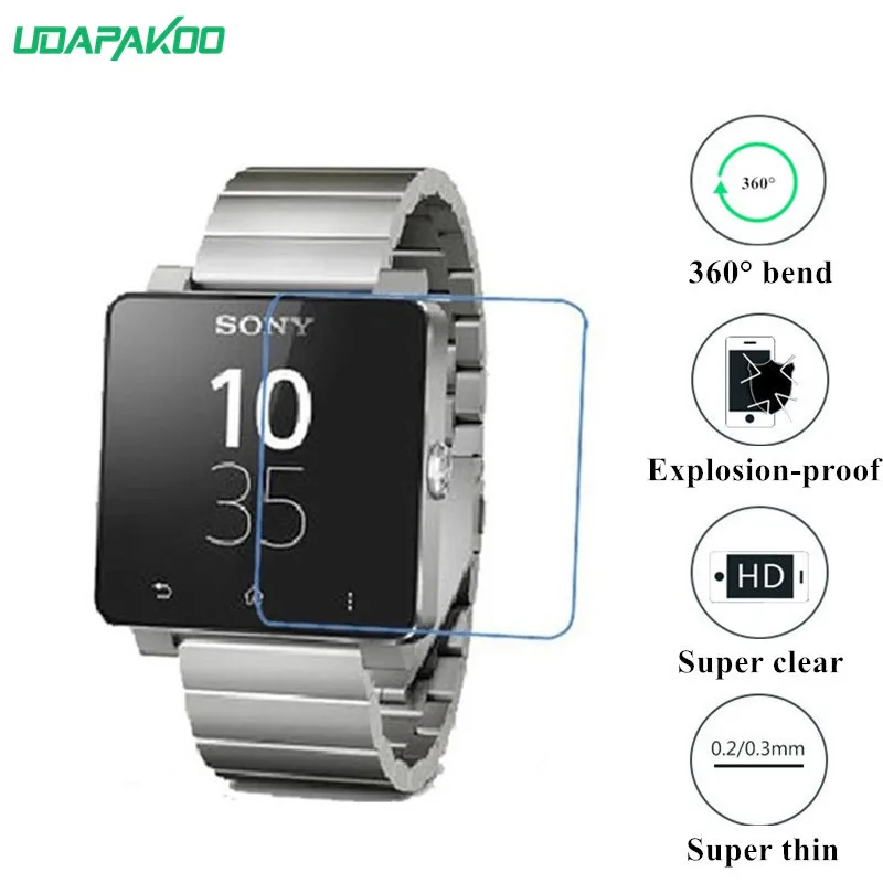 

udapakoo clear Tempered (soft glass) film for Sony SmartWatch 2 SW2 Nano Explosion-proof glass Screen Protector