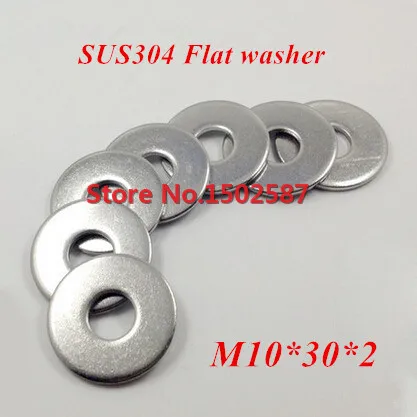 Плоская шайба M10 * 30*2 толстая DIN 9021 стандартная нержавеющая сталь SS304 25 шт. |