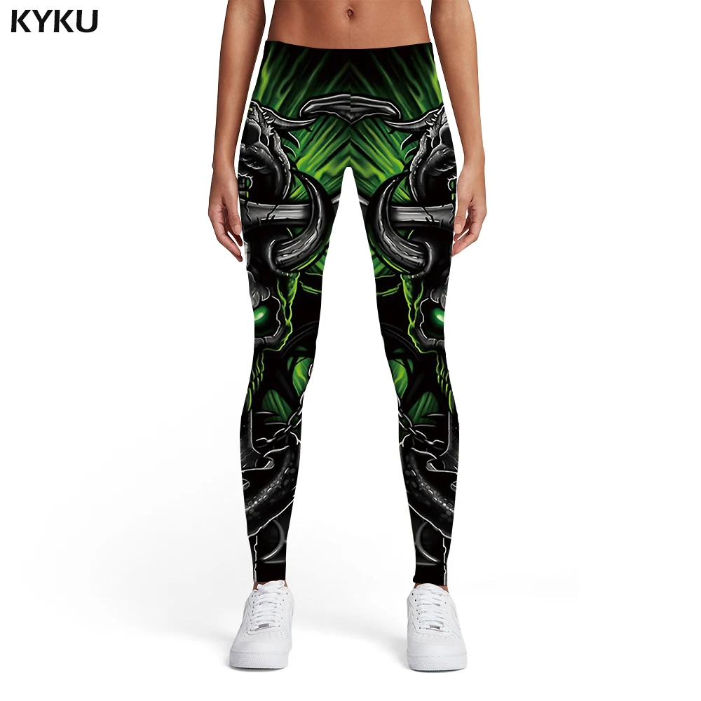 Leggings con teschio KYKU donna scheletro donna pantaloni in metallo con  stampa 3d nera pantaloni da donna Leggings elastici gotici Jeggings|Leggings|  - AliExpress