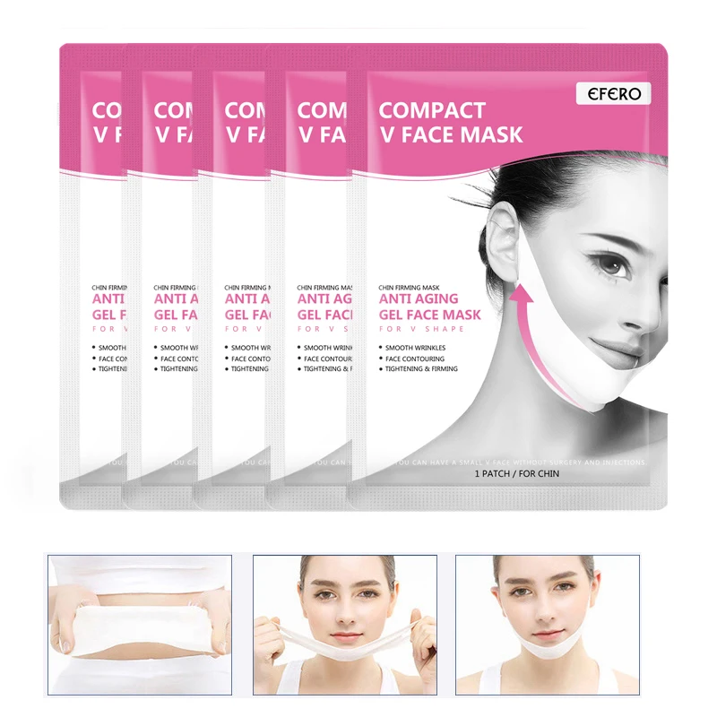

EFERO Gel Design Face Thin Mask V Shaper Face Lifting Slimming Lift Up Sleeping Face Mask Reduce Double Chin Anti Cellulite