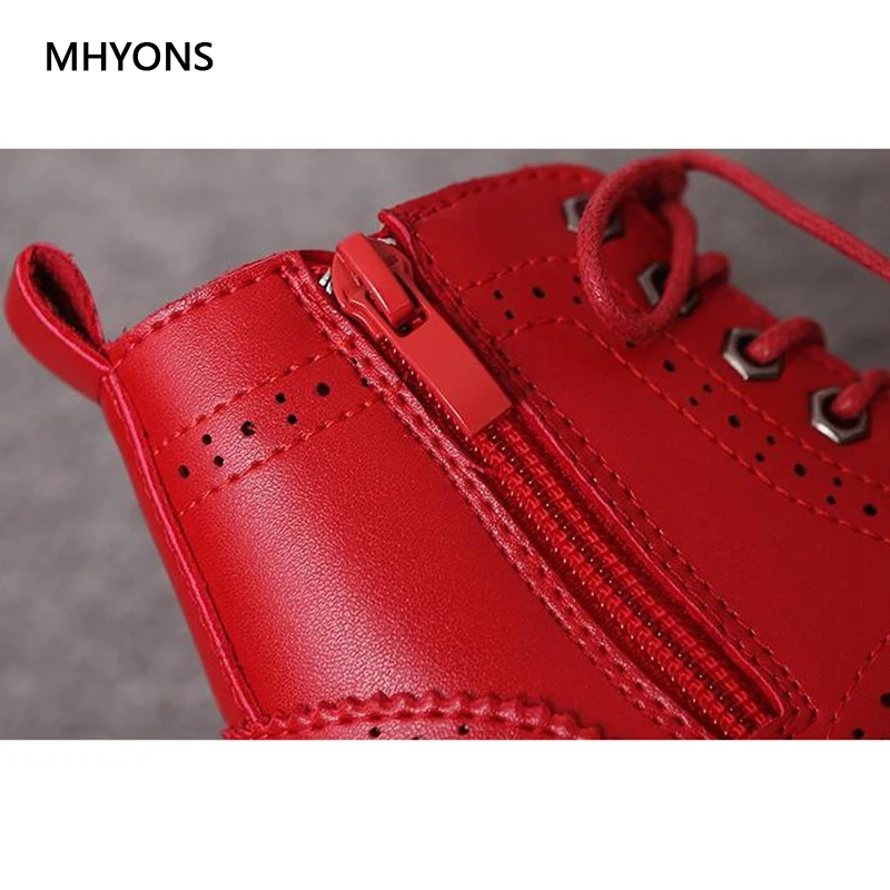 MHYONS 2020 Детские Ботинки Martin обувь для девочек детские теплые ботинки модные