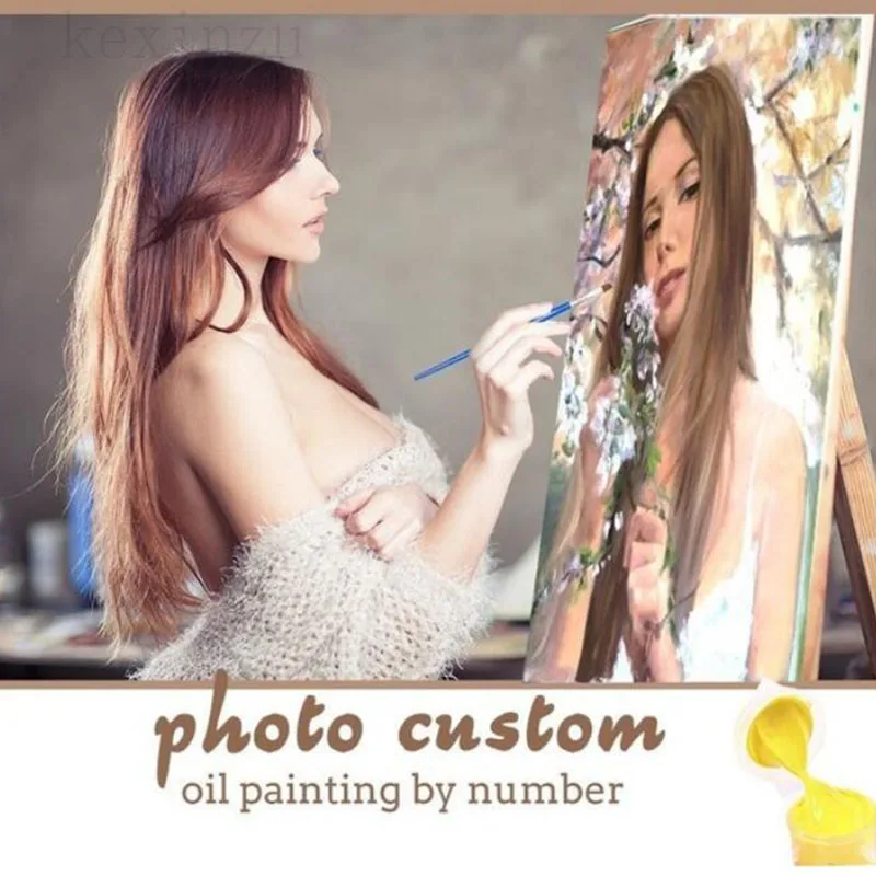 

Personality Photo Customized DIY Oil Paint Paintings By Numbers Picture Drawing by Numbers Canvas Coloring by Numbers Acrylic