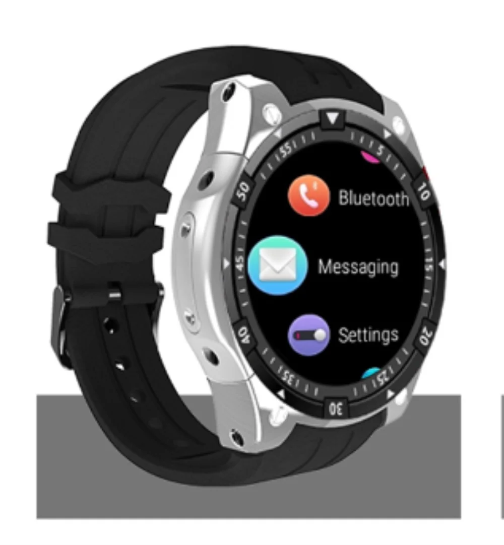 696X100 Bluetooth Смарт часы фитнес-трекер для измерения сердечного ритма 3g gps Android 5,1 SmartWatch мужские спортивные часы PK kw18 kw88 - Цвет: Black silver 512 4Gb