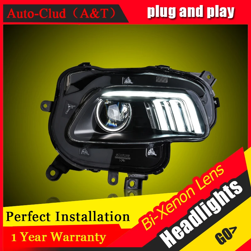 

Car Styling For JEEP Cherokee led headlights For Cherokee head lamp Angel eye led DRL front light Bi-Xenon Lens xenon HID KIT