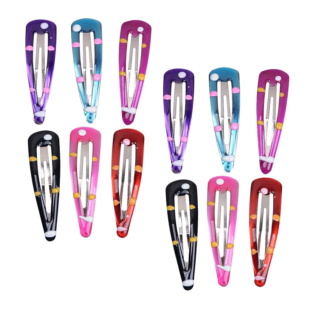 12 Pieces No Slip Snap Hair Clips BB Hair Clip Barrettes for Girl Toddler