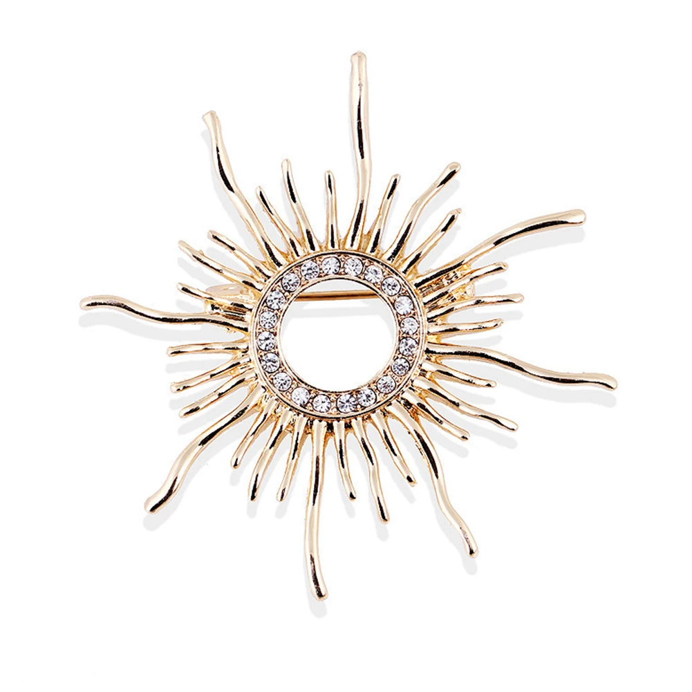 

Collar Pin Brooch Lovely Wedding Alloy Clothing Accessory Vintage Decor Sun God Rhinestone DIY Jewelry Mini Fabala Anniversary