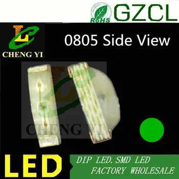 

Ultra bright 2.1*0.6mm Green Side view 0805 SMD CHIP led light emitting diode 520-530nm