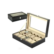 VOGVIGO PU Leather 12 Slots Wrist Watch Display Box Storage Holder Organizer Watch Case Jewelry Dispay Watch Box High Quality VOGVIGO PU Leather 12 Slots Wrist Watch Display Box Storage Holder Organizer Watch Case Jewelry Dispay Watch Box High Quality