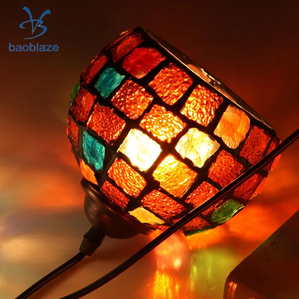 2Pcs Vintage Hanging Light Mosaic Design Pendant Ceiling Lampshade 