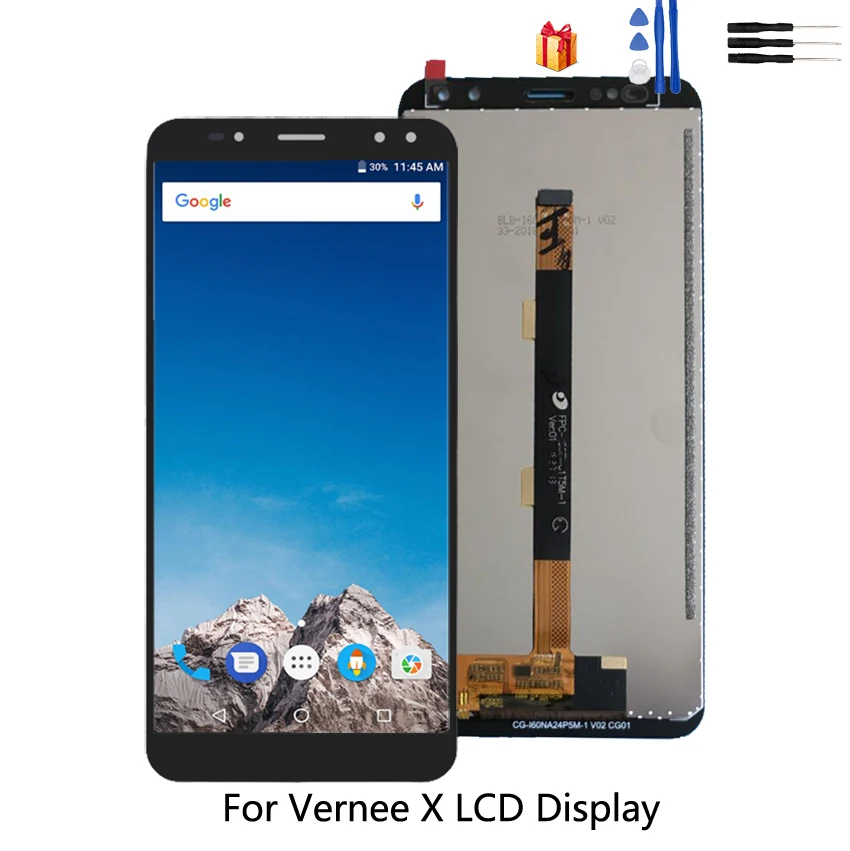 

Original For Vernee x LCD Display Touch Screen Digitizer Assembly Repair Parts For Vernee x LCD Display Screen Free Tools