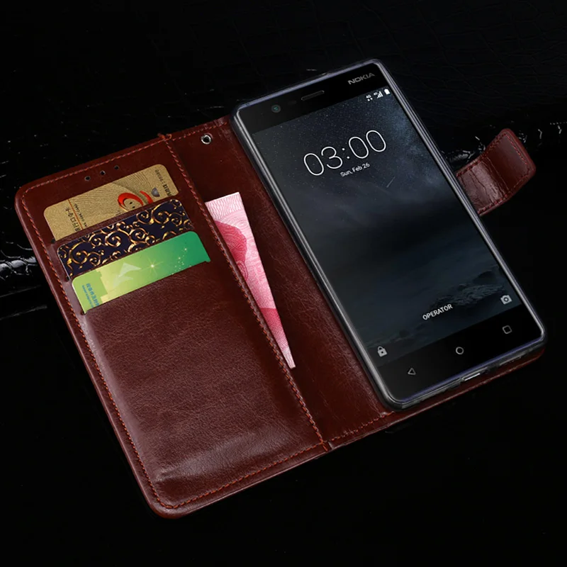 For Nokia 5 Case Business Style Flip Wallet PU Leather Stand Phone Cases Cover for Nokia 5 Nokia5 Case Cellphone Accessories