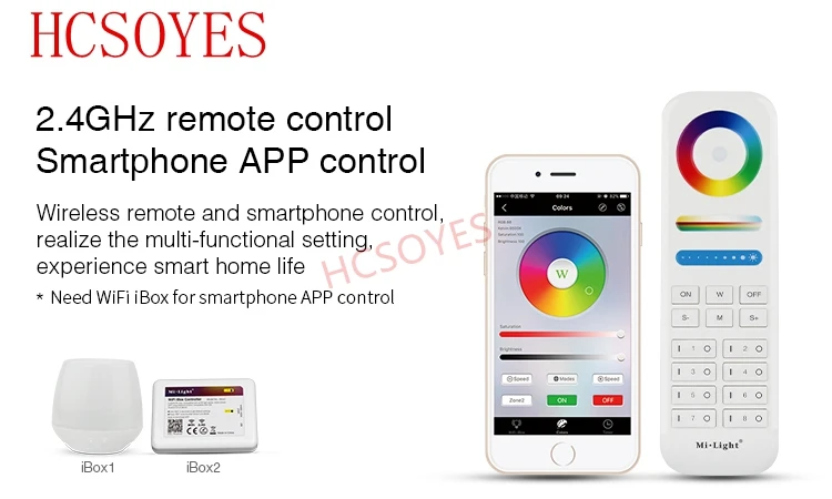 Mi свет 16 миллион цветов CCT E27 FUT012 9 W/FUT105 12 W RGB + CCT светодиодный лампы нужно 2,4 ГГц IBOX1/IBOX2 удаленного смартфон приложение управления