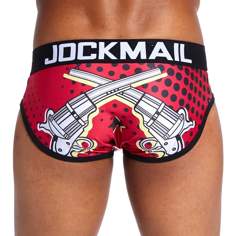 Трусы брифы JOCKMAIL мужские с цифровым принтом Брендовое пикантное нижнее белье