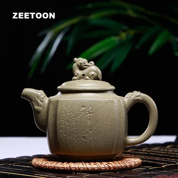 

230ml Authentic Yixing Teapot Chinese Health Kung Fu Tea Set Purple Clay Tea Pot Master Handmade Dragon Long Zun Pot (Only One)