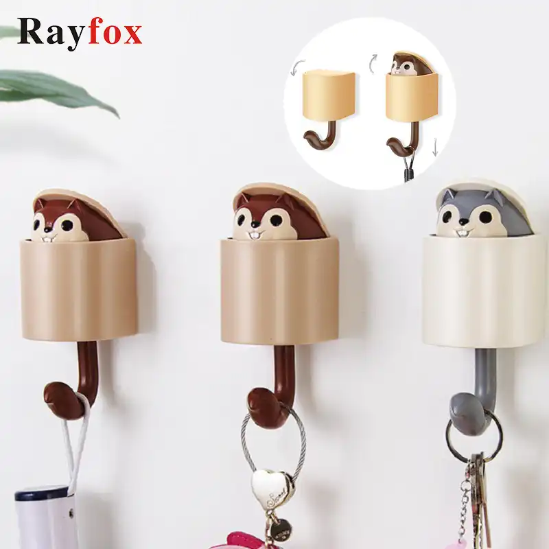 Bathroom Accessories Creativity Outstretch Squirrel Hook Coat Wall Hook Key Holder Wall Home Decoration Kitchen Hook Coat Hanger Hooks Rails Aliexpress