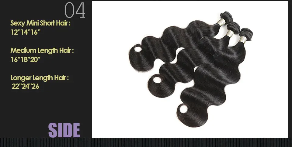 Malaysian Body Wave Virgin Hair 3 Bundles Deals Human Hair Weave Bundles Alimice Hair Weaving Natural Color Hair Weft Extensions (5)