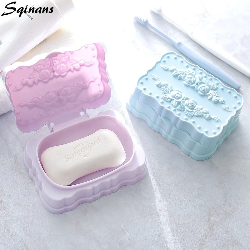 

Sqinans Portable Travel Soap Box Plastic Soap Dishes Storage Box Organizer Bathroom Soap Holder With Lid