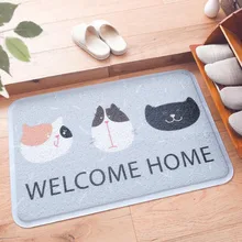 Мультфильм комнатные растения Дизайн двери Коврики Нескользящие Пластик Ковры Для ванной Коврики дома вход на полу Коврики прихожей коврики