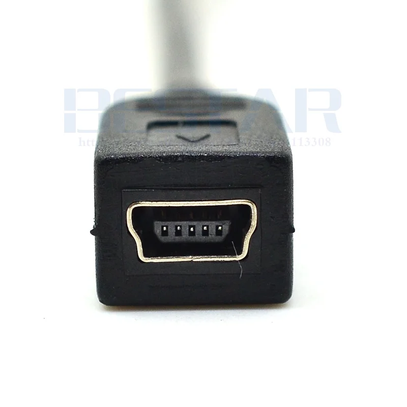 25 см Mini USB Тип B разъем к Micro 5 Pin 90 градусов прямоугольный конвертер OTG адаптер