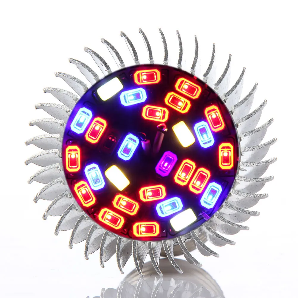 28 Вт полный спектр Led Grow Light E27 SMD5730 растущие лампы UV IR завод лампа фитолампа для