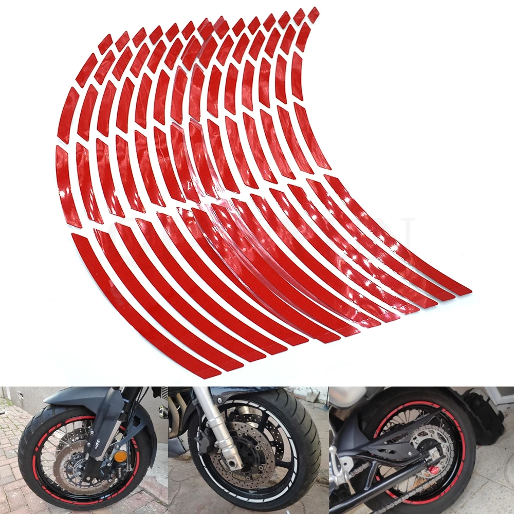 17-19 inch Universal motorcycle car tire sticker reflective rim tape decal For BMW F800GS F800R F800GT F800ST F800S F700GS F650G for toyota universal 9 inch car radio fascia frame dashboard tape recorder 2 din multimedia stereo installation trim kit panel