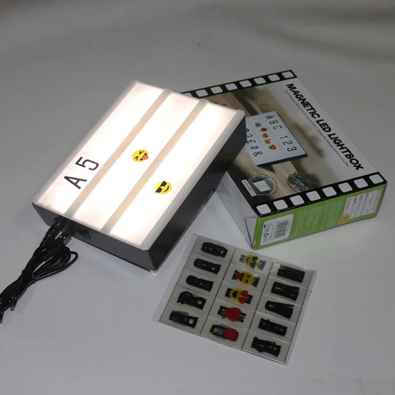 Mycyk DIY A5 Алфавит светлая коробка USB/AA батарея LED комбинация ночник буквы символ