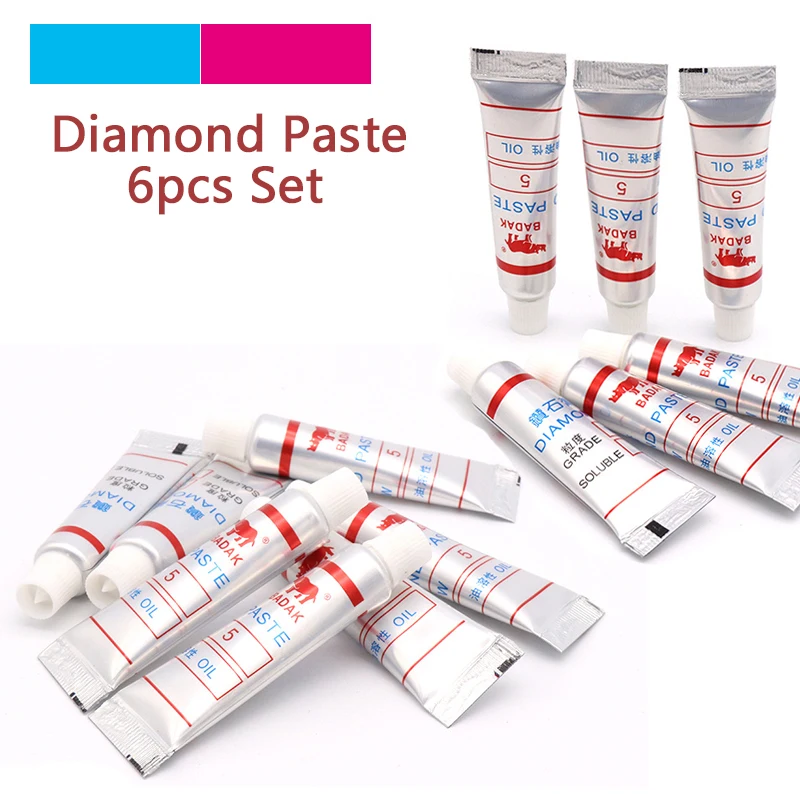 6pcs W0.5 40 Diamond Polishing Abrasive Lapping Paste Grinding
