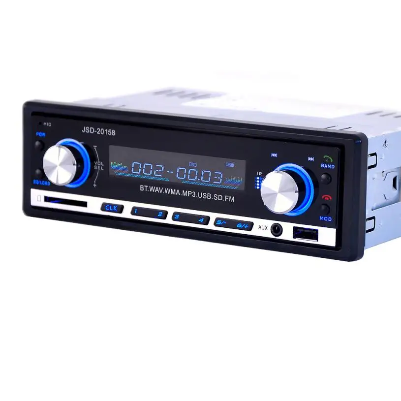 Аудио стерео автомобильный одиночный цифровой высококачественный FM стерео радио DIN SD MP3 плеер радио приемник Bluetooth J20
