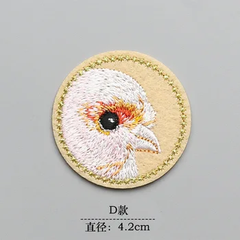 1pc small birds embroidered Patches for Clothing iron on Embroidery Stickers Clothing Applique Decoration carton Badge Animals 6