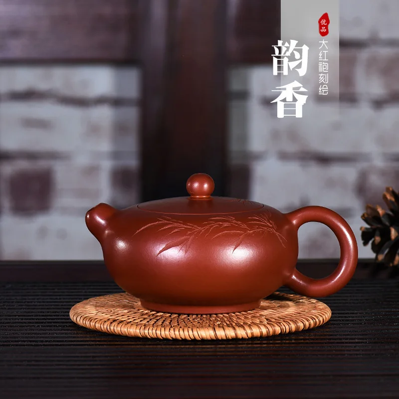 

Robe Incense Pot Yixing Raw Ore Dark-red Enameled Pottery Teapot Famous Full Manual Teapot Tea Set Gift Wholesale Customized