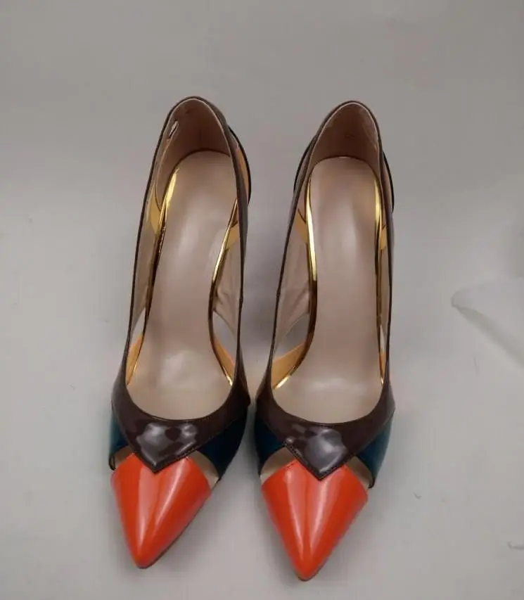 

Summer new fine with pointed microfiber leather low to help stiletto fashion temperament high heels