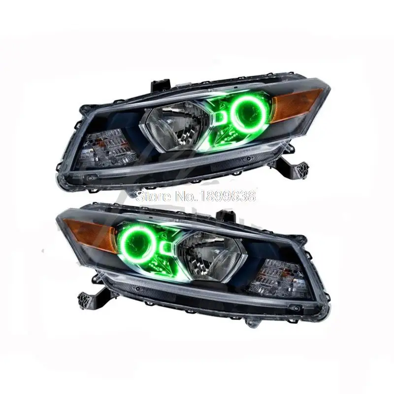 

for Honda Accord Coupe RGB LED headlight halo angel eyes kit car styling accessories 2008 2009 2010