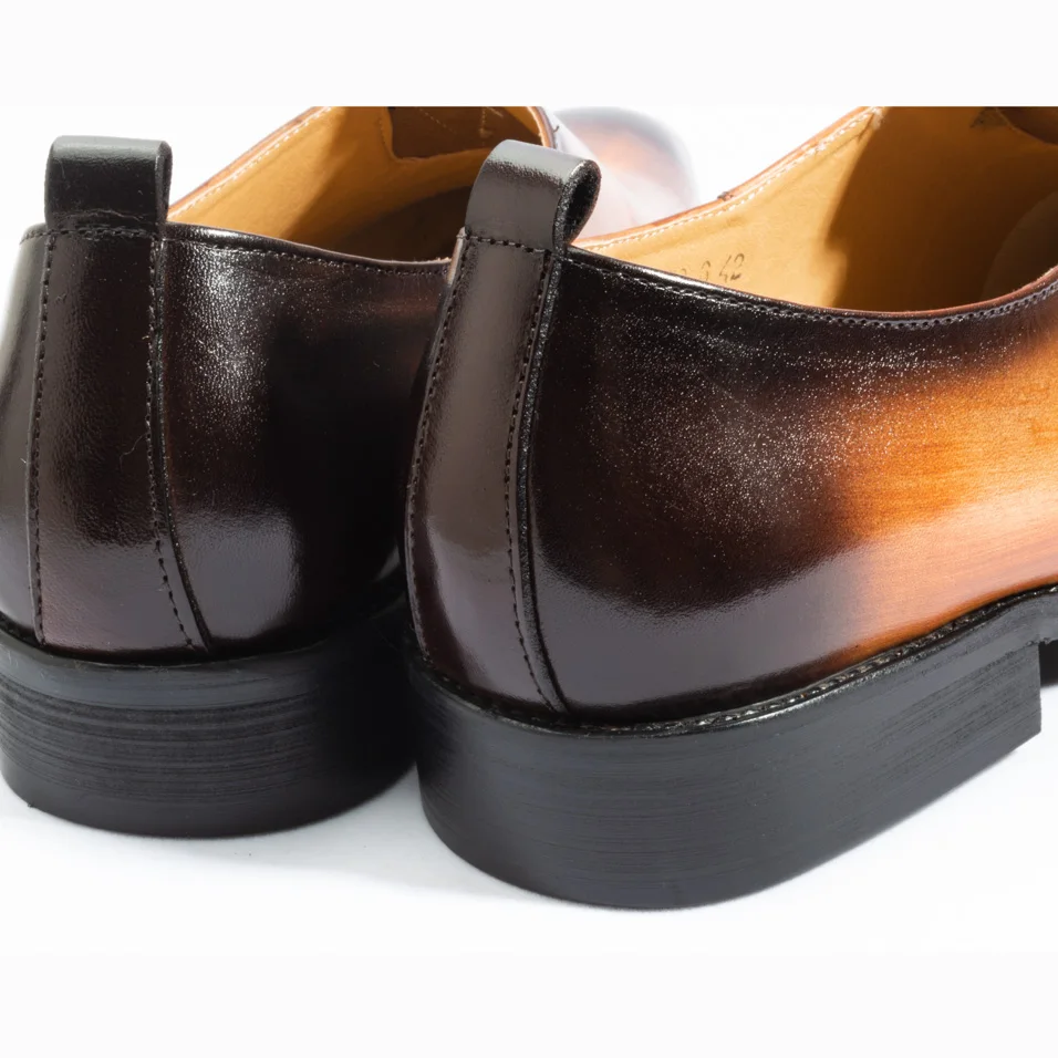 Мужская обувь модный осень летняя платье натуральная кожа для офиса металлические украшения коричневые ботинки осенние муж туфли