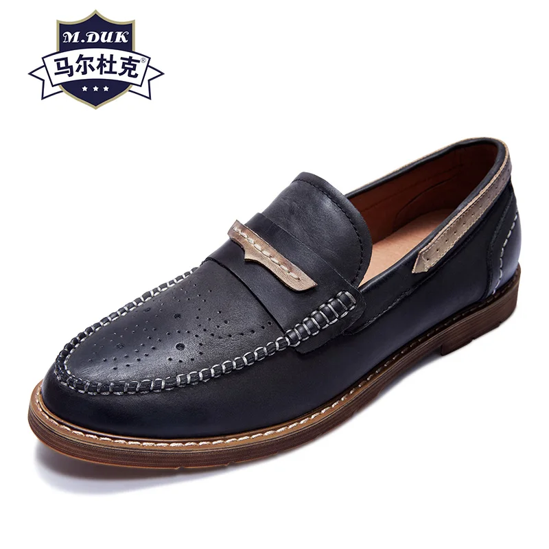 

Genuine Leather men's loafer shoes Driving shoes men lazy spring autumn summer British retro all-match cowhide casual shoes