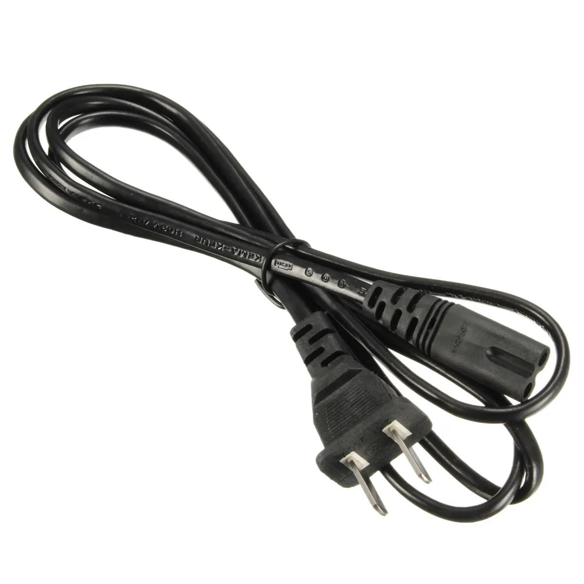 

250V 25A 1.5m Black US Plug Turn Eight Two Flat The Power Cord 8 Suffix Power Line Suit for Laptops PCs Ac Adapters Printers