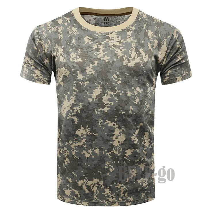 Летняя мужская футболка в стиле милитари, быстросохнущая камуфляжная футболка с коротким рукавом и круглым вырезом, хлопковая тактическая футболка, дышащая футболка в стиле милитари, 8 цветов