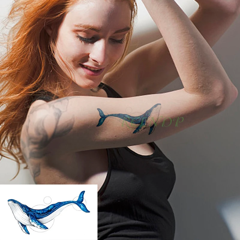 Водостойкая временная татуировка Золотая рыбка золотая рыбка рыбы арт тату наклейки флэш-тату поддельные татуировки ноги для девушек женщин леди детей