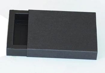 

Inner size:10.5*8.1*2CM Black Kraft Paper Drawer Boxes Craft gift Jewelry/ Hand soap / Bracelet box packing Boxes100piece\lot