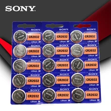 SONY-Lote de baterias de lítio cr2032 3V, 15 unidades, original, pilhas em formato de botão para relógio, calculadora, controle remoto